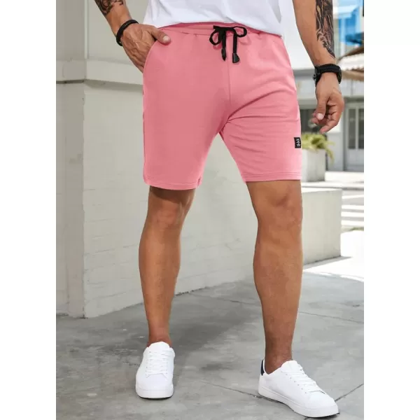 JMIERR Mens Cotton Sweat Shorts with 3 Pockets Workout Lounge Jogger Athletic Shorts 7 inch Inseam Running Shorts