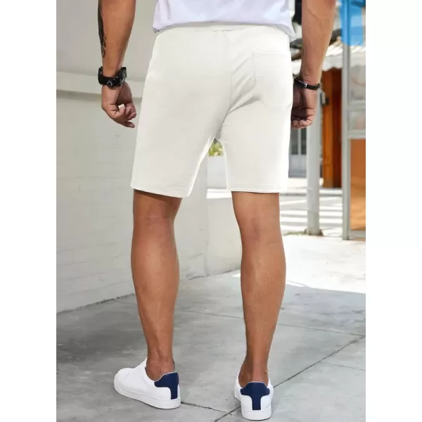 JMIERR Mens Cotton Sweat Shorts with 3 Pockets Workout Lounge Jogger Athletic Shorts 7 inch Inseam Running Shorts