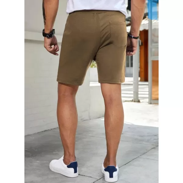 JMIERR Mens Cotton Sweat Shorts with 3 Pockets Workout Lounge Jogger Athletic Shorts 7 inch Inseam Running Shorts