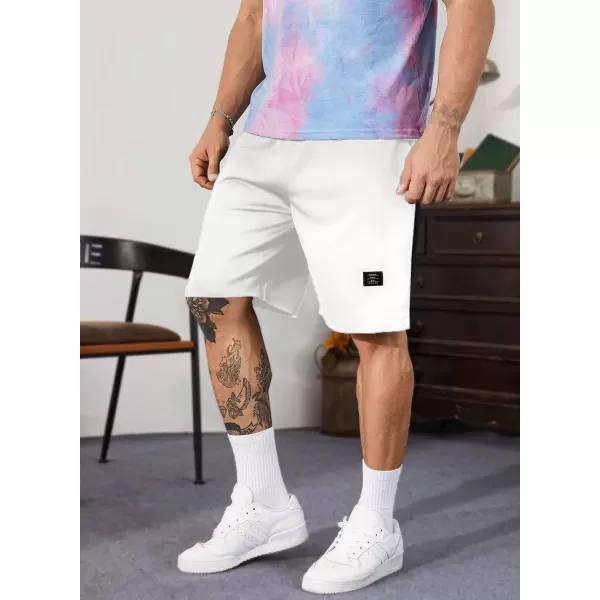 JMIERR Mens Cotton Sweat Shorts with 3 Pockets Workout Lounge Jogger Athletic Shorts 7 inch Inseam Running Shorts