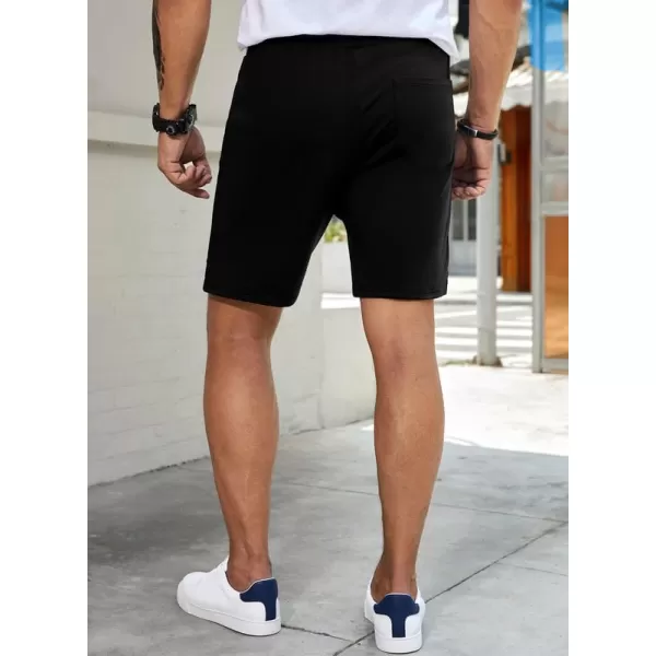JMIERR Mens Cotton Sweat Shorts with 3 Pockets Workout Lounge Jogger Athletic Shorts 7 inch Inseam Running Shorts