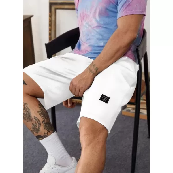 JMIERR Mens Cotton Sweat Shorts with 3 Pockets Workout Lounge Jogger Athletic Shorts 7 inch Inseam Running Shorts