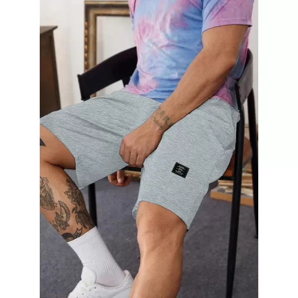 JMIERR Mens Cotton Sweat Shorts with 3 Pockets Workout Lounge Jogger Athletic Shorts 7 inch Inseam Running Shorts