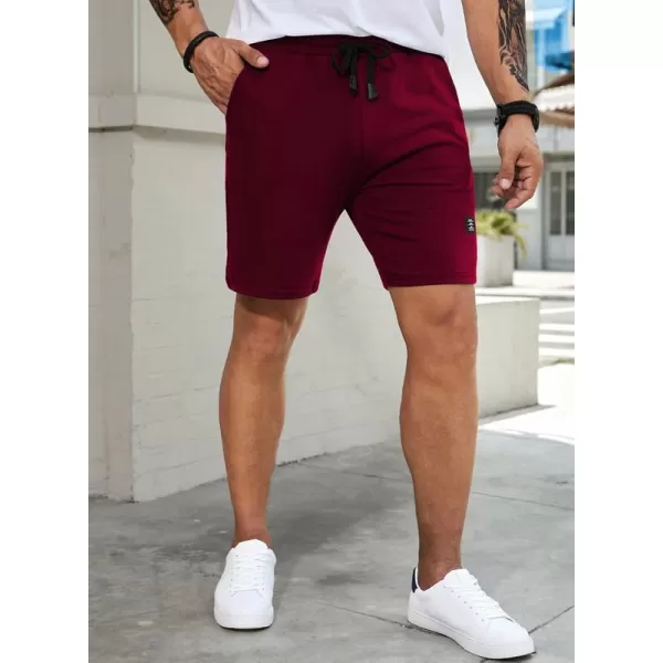 JMIERR Mens Cotton Sweat Shorts with 3 Pockets Workout Lounge Jogger Athletic Shorts 7 inch Inseam Running Shorts