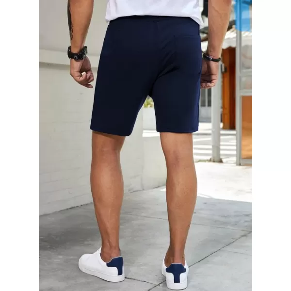 JMIERR Mens Cotton Sweat Shorts with 3 Pockets Workout Lounge Jogger Athletic Shorts 7 inch Inseam Running Shorts