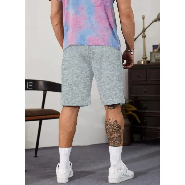 JMIERR Mens Cotton Sweat Shorts with 3 Pockets Workout Lounge Jogger Athletic Shorts 7 inch Inseam Running Shorts