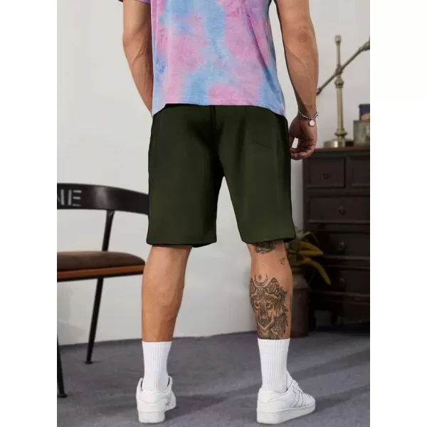 JMIERR Mens Cotton Sweat Shorts with 3 Pockets Workout Lounge Jogger Athletic Shorts 7 inch Inseam Running Shorts