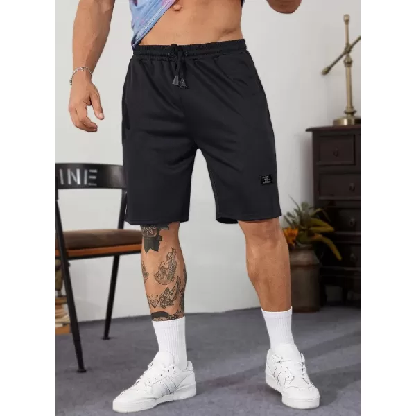 JMIERR Mens Cotton Sweat Shorts with 3 Pockets Workout Lounge Jogger Athletic Shorts 7 inch Inseam Running Shorts