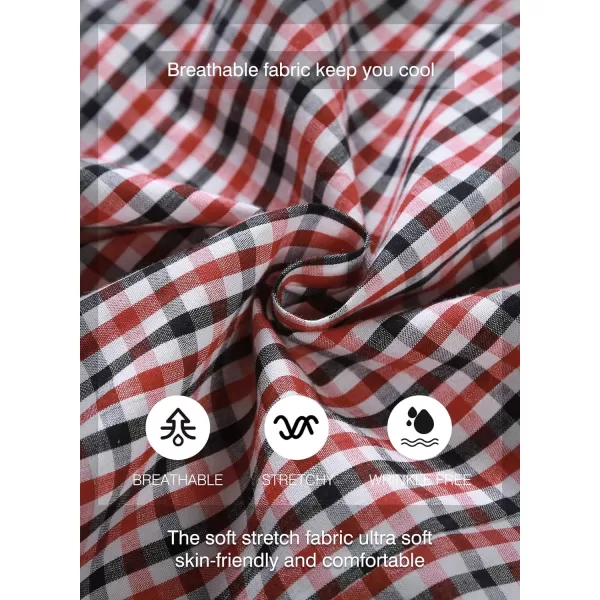 JMIERR Men's Dress Shirts Plaid 100% Cotton Button Down Long Sleeve Regular Fit Formal Business Shirts