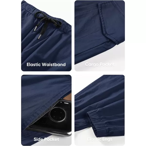 JMIERR Mens Fashion Cargo Pants - Casual Cotton Tapered Stretch Twill Drawstring Athletic Joggers Sweatpants with 6 Pockets
