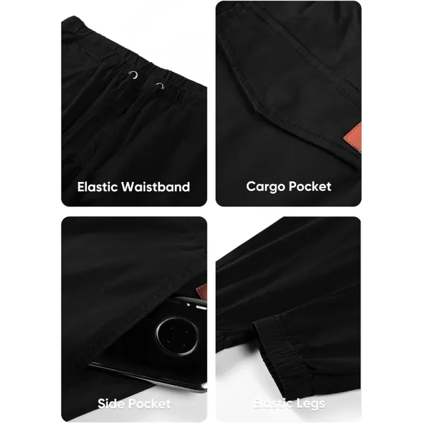 JMIERR Mens Fashion Cargo Pants - Casual Cotton Tapered Stretch Twill Drawstring Athletic Joggers Sweatpants with 6 Pockets