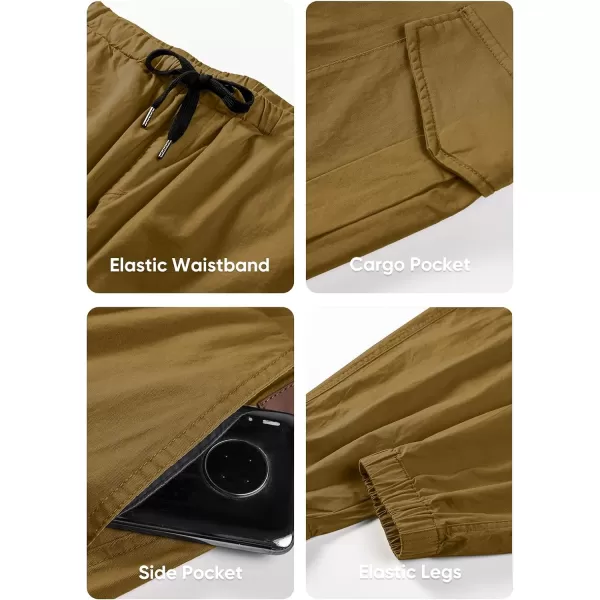 JMIERR Mens Fashion Cargo Pants - Casual Cotton Tapered Stretch Twill Drawstring Athletic Joggers Sweatpants with 6 Pockets