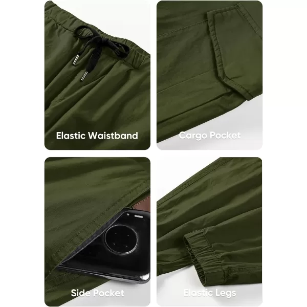 JMIERR Mens Fashion Cargo Pants - Casual Cotton Tapered Stretch Twill Drawstring Athletic Joggers Sweatpants with 6 Pockets
