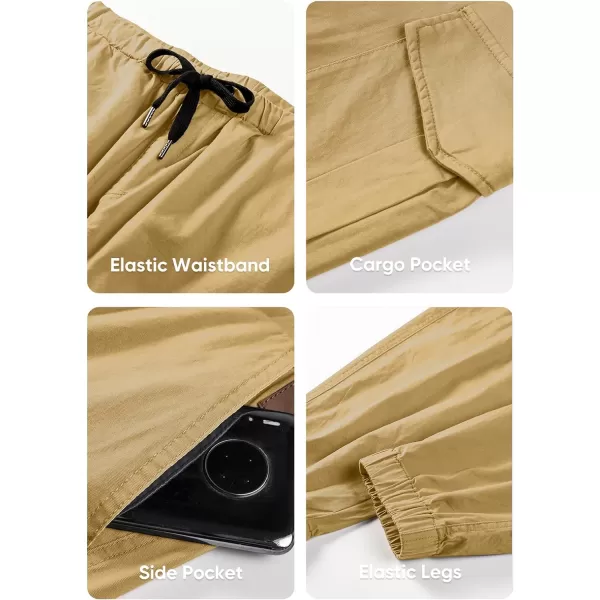 JMIERR Mens Fashion Cargo Pants - Casual Cotton Tapered Stretch Twill Drawstring Athletic Joggers Sweatpants with 6 Pockets