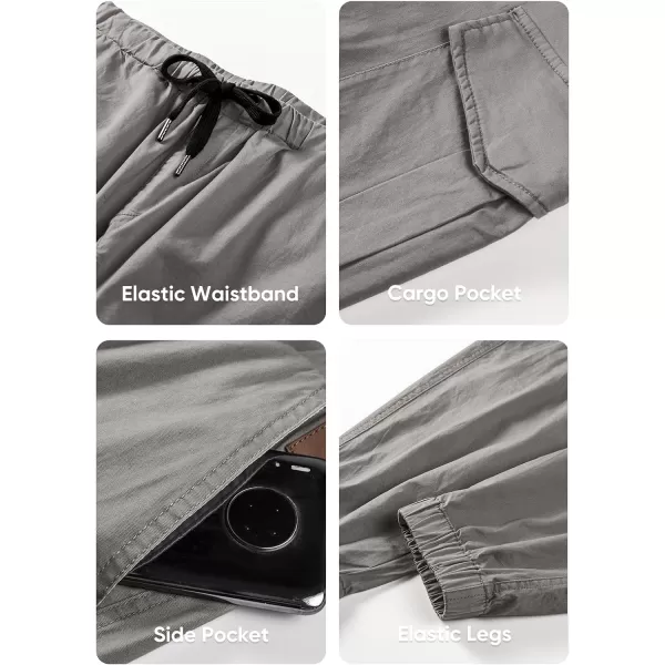 JMIERR Mens Fashion Cargo Pants - Casual Cotton Tapered Stretch Twill Drawstring Athletic Joggers Sweatpants with 6 Pockets
