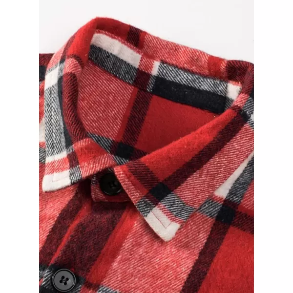 JMIERR Mens Flannel Shirts Shackets Casual Button Down Long Sleeve Plaid Shirt Lightweight Jackets with Pockets