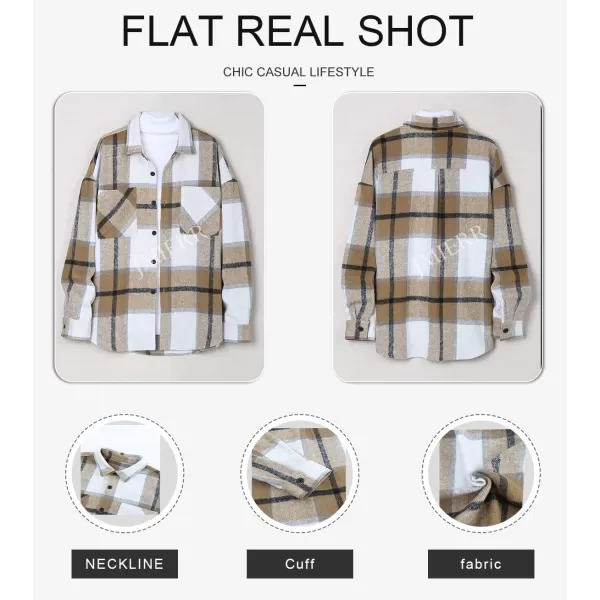 JMIERR Mens Flannel Shirts Shackets Casual Button Down Long Sleeve Plaid Shirt Lightweight Jackets with Pockets