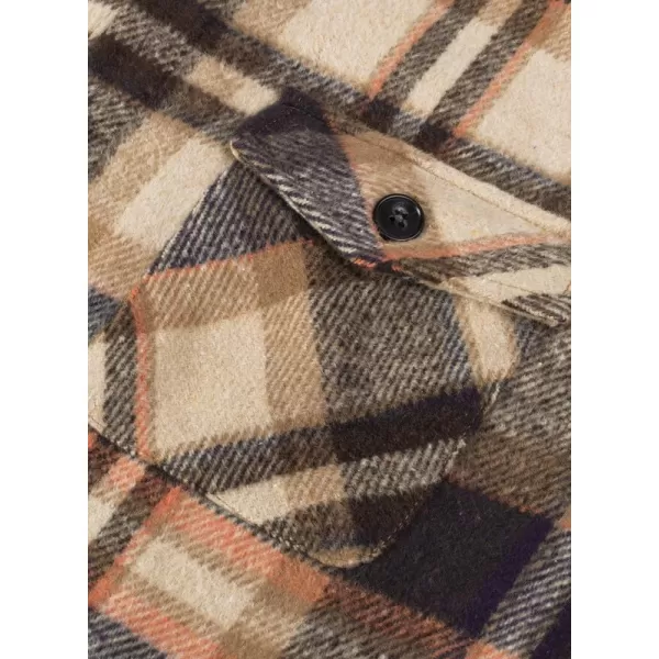 JMIERR Mens Flannel Shirts Shackets Casual Button Down Long Sleeve Plaid Shirt Lightweight Jackets with Pockets