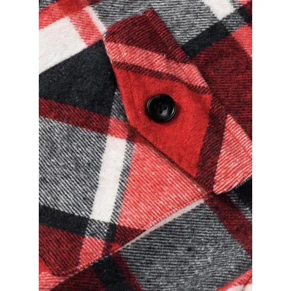 JMIERR Mens Flannel Shirts Shackets Casual Button Down Long Sleeve Plaid Shirt Lightweight Jackets with Pockets
