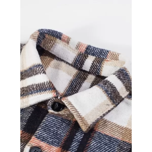 JMIERR Mens Flannel Shirts Shackets Casual Button Down Long Sleeve Plaid Shirt Lightweight Jackets with Pockets