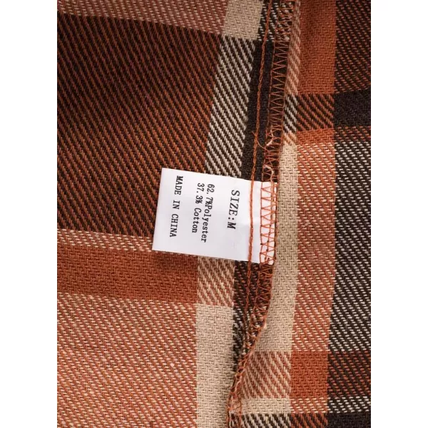 JMIERR Mens Flannel Shirts Shackets Casual Button Down Long Sleeve Plaid Shirt Lightweight Jackets with Pockets