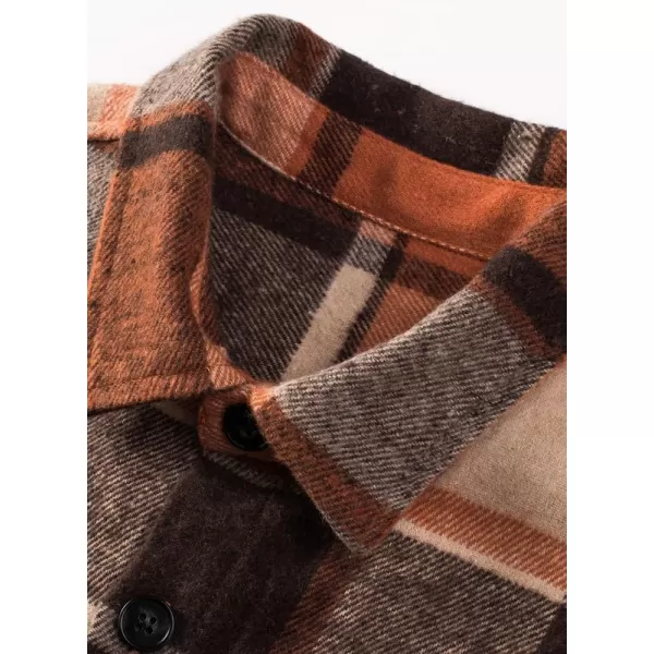 JMIERR Mens Flannel Shirts Shackets Casual Button Down Long Sleeve Plaid Shirt Lightweight Jackets with Pockets