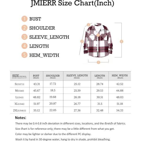 JMIERR Mens Flannel Shirts Shackets Casual Button Down Long Sleeve Plaid Shirt Lightweight Jackets with Pockets
