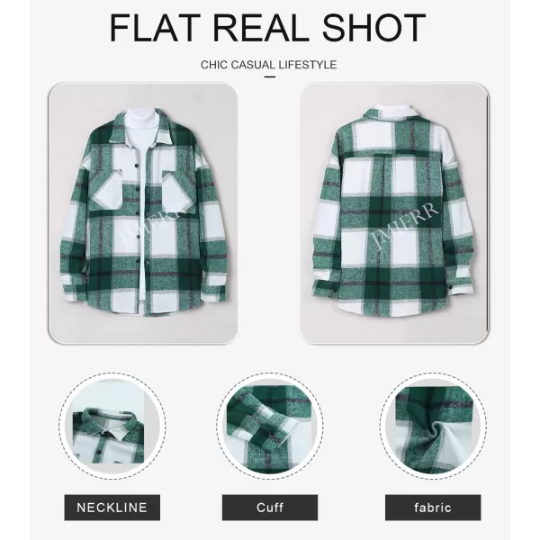 JMIERR Mens Flannel Shirts Shackets Casual Button Down Long Sleeve Plaid Shirt Lightweight Jackets with Pockets