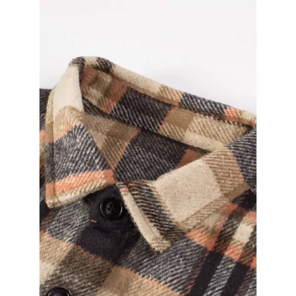 JMIERR Mens Flannel Shirts Shackets Casual Button Down Long Sleeve Plaid Shirt Lightweight Jackets with Pockets