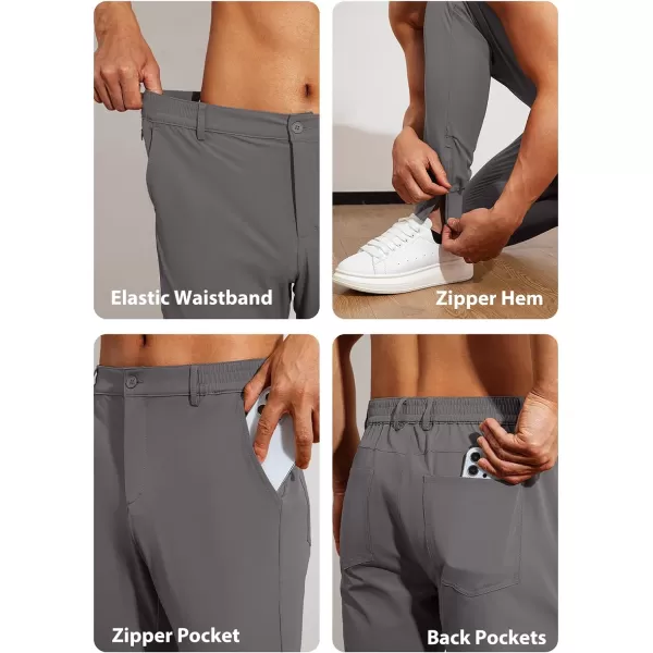 JMIERR Men's Golf Pants - Casual Stretch Slim Fit Joggers Pants Hiking Travel Work Flex Dress Pants