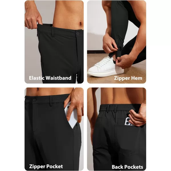 JMIERR Men's Golf Pants - Casual Stretch Slim Fit Joggers Pants Hiking Travel Work Flex Dress Pants