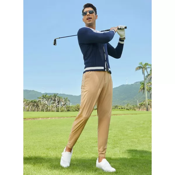 JMIERR Men's Golf Pants - Casual Stretch Slim Fit Joggers Pants Hiking Travel Work Flex Dress Pants