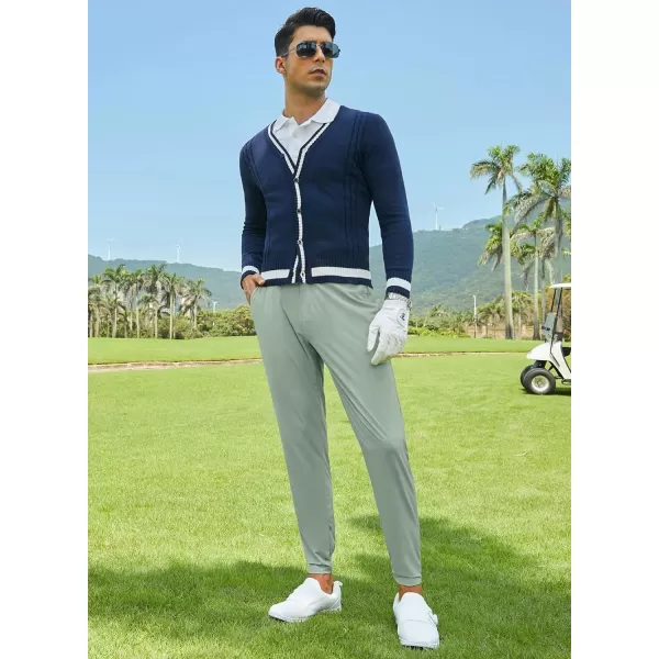 JMIERR Men's Golf Pants - Casual Stretch Slim Fit Joggers Pants Hiking Travel Work Flex Dress Pants