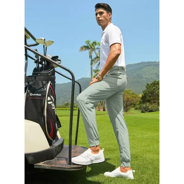 JMIERR Men's Golf Pants - Casual Stretch Slim Fit Joggers Pants Hiking Travel Work Flex Dress Pants