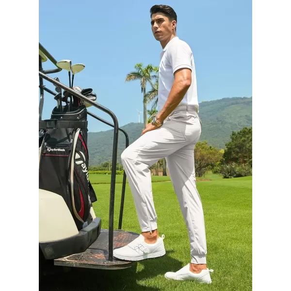 JMIERR Men's Golf Pants - Casual Stretch Slim Fit Joggers Pants Hiking Travel Work Flex Dress Pants