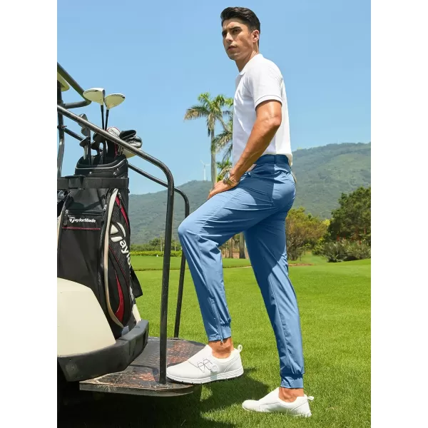 JMIERR Men's Golf Pants - Casual Stretch Slim Fit Joggers Pants Hiking Travel Work Flex Dress Pants