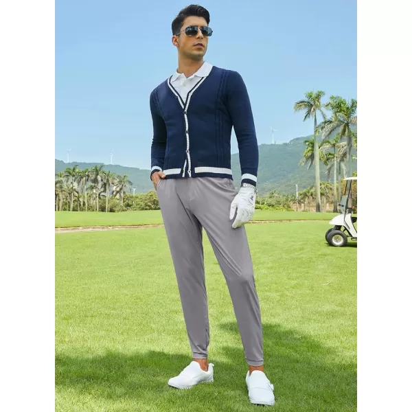 JMIERR Men's Golf Pants - Casual Stretch Slim Fit Joggers Pants Hiking Travel Work Flex Dress Pants