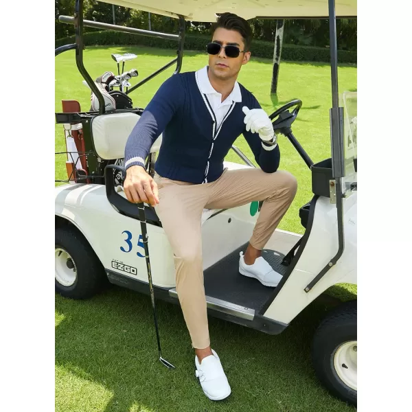JMIERR Men's Golf Pants - Casual Stretch Slim Fit Joggers Pants Hiking Travel Work Flex Dress Pants