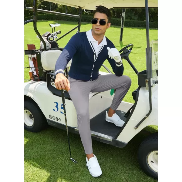 JMIERR Men's Golf Pants - Casual Stretch Slim Fit Joggers Pants Hiking Travel Work Flex Dress Pants