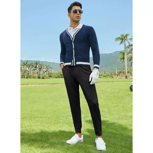 JMIERR Men's Golf Pants - Casual Stretch Slim Fit Joggers Pants Hiking Travel Work Flex Dress Pants