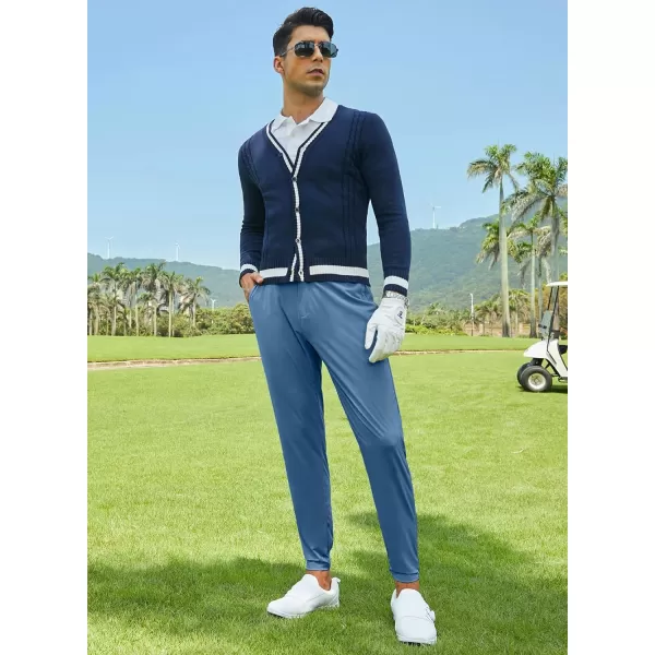 JMIERR Men's Golf Pants - Casual Stretch Slim Fit Joggers Pants Hiking Travel Work Flex Dress Pants