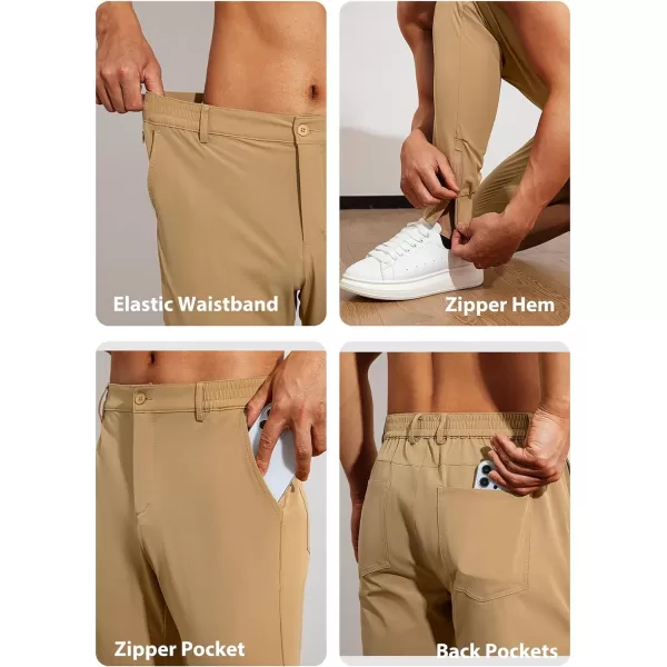 JMIERR Men's Golf Pants - Casual Stretch Slim Fit Joggers Pants Hiking Travel Work Flex Dress Pants