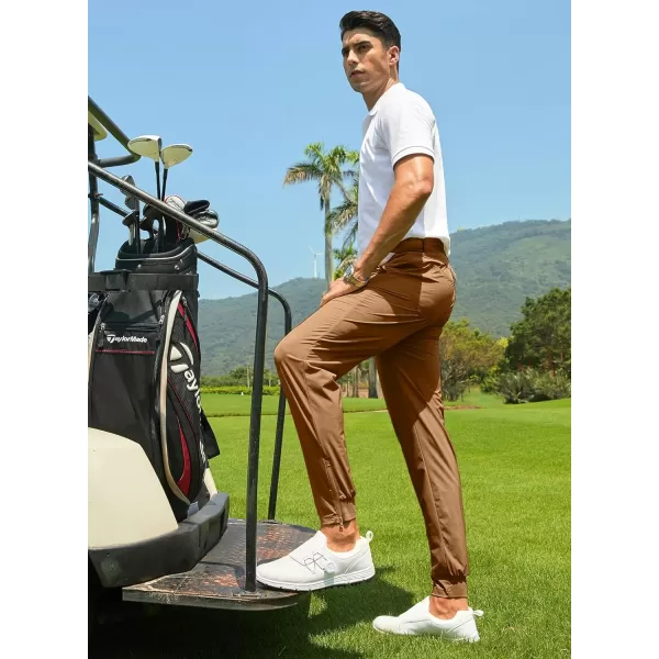 JMIERR Men's Golf Pants - Casual Stretch Slim Fit Joggers Pants Hiking Travel Work Flex Dress Pants