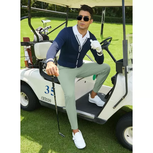 JMIERR Men's Golf Pants - Casual Stretch Slim Fit Joggers Pants Hiking Travel Work Flex Dress Pants