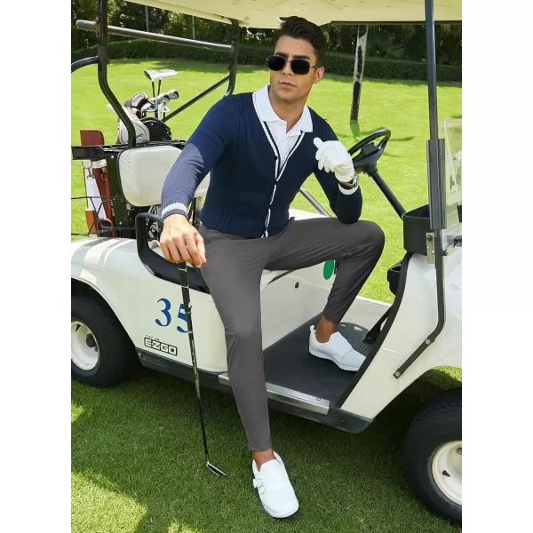 JMIERR Men's Golf Pants - Casual Stretch Slim Fit Joggers Pants Hiking Travel Work Flex Dress Pants