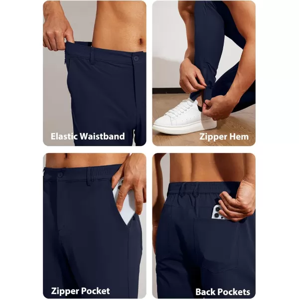 JMIERR Men's Golf Pants - Casual Stretch Slim Fit Joggers Pants Hiking Travel Work Flex Dress Pants