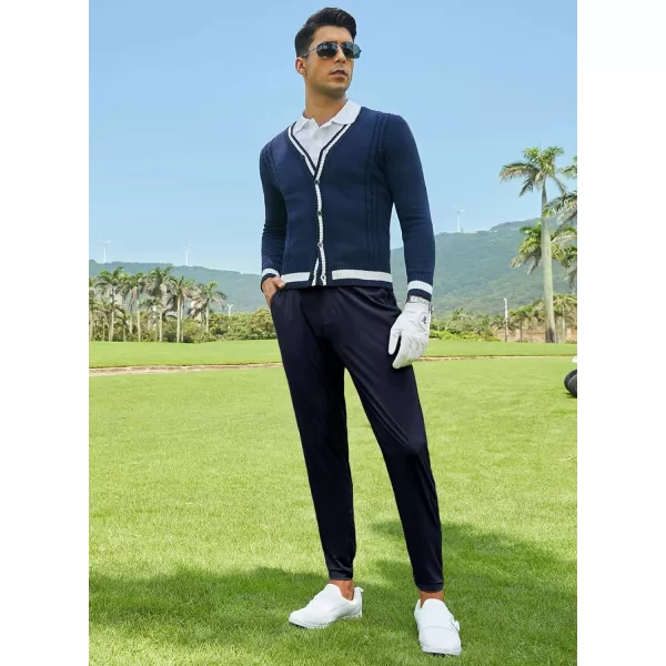 JMIERR Men's Golf Pants - Casual Stretch Slim Fit Joggers Pants Hiking Travel Work Flex Dress Pants