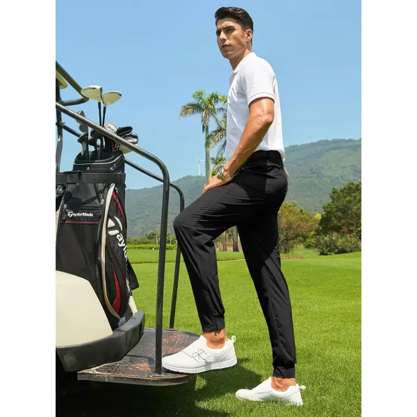 JMIERR Men's Golf Pants - Casual Stretch Slim Fit Joggers Pants Hiking Travel Work Flex Dress Pants