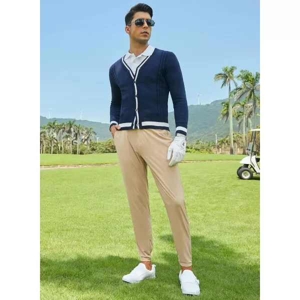 JMIERR Men's Golf Pants - Casual Stretch Slim Fit Joggers Pants Hiking Travel Work Flex Dress Pants