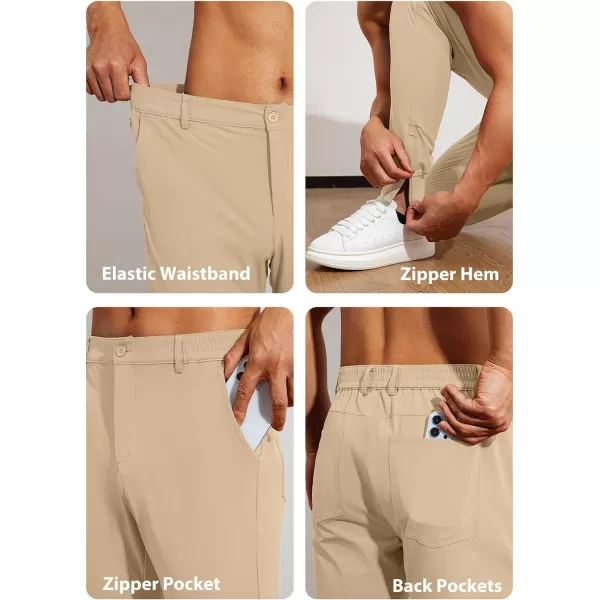 JMIERR Men's Golf Pants - Casual Stretch Slim Fit Joggers Pants Hiking Travel Work Flex Dress Pants